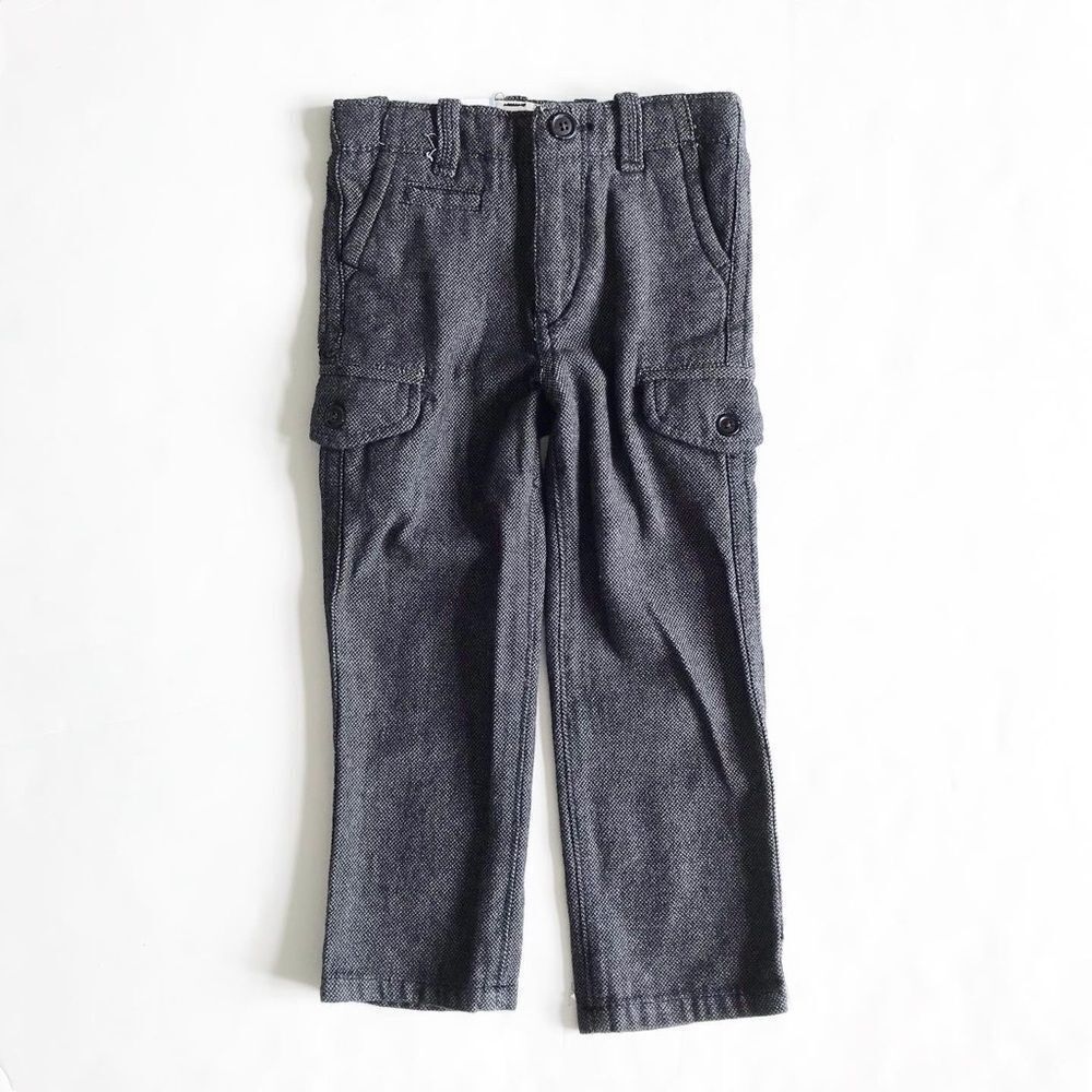 BABygap NWT black/gray textured pocket pants 4T